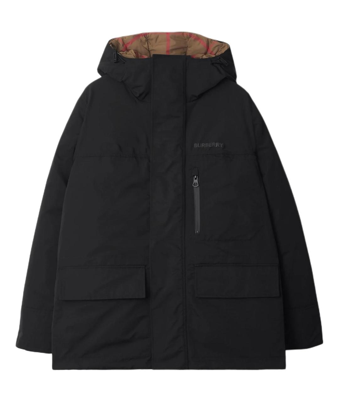 BURBERRY Черный пуховик, фото 1