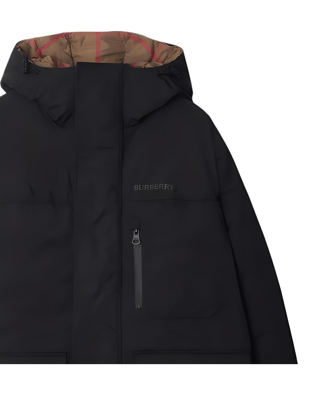 BURBERRY Черный пуховик, фото 2