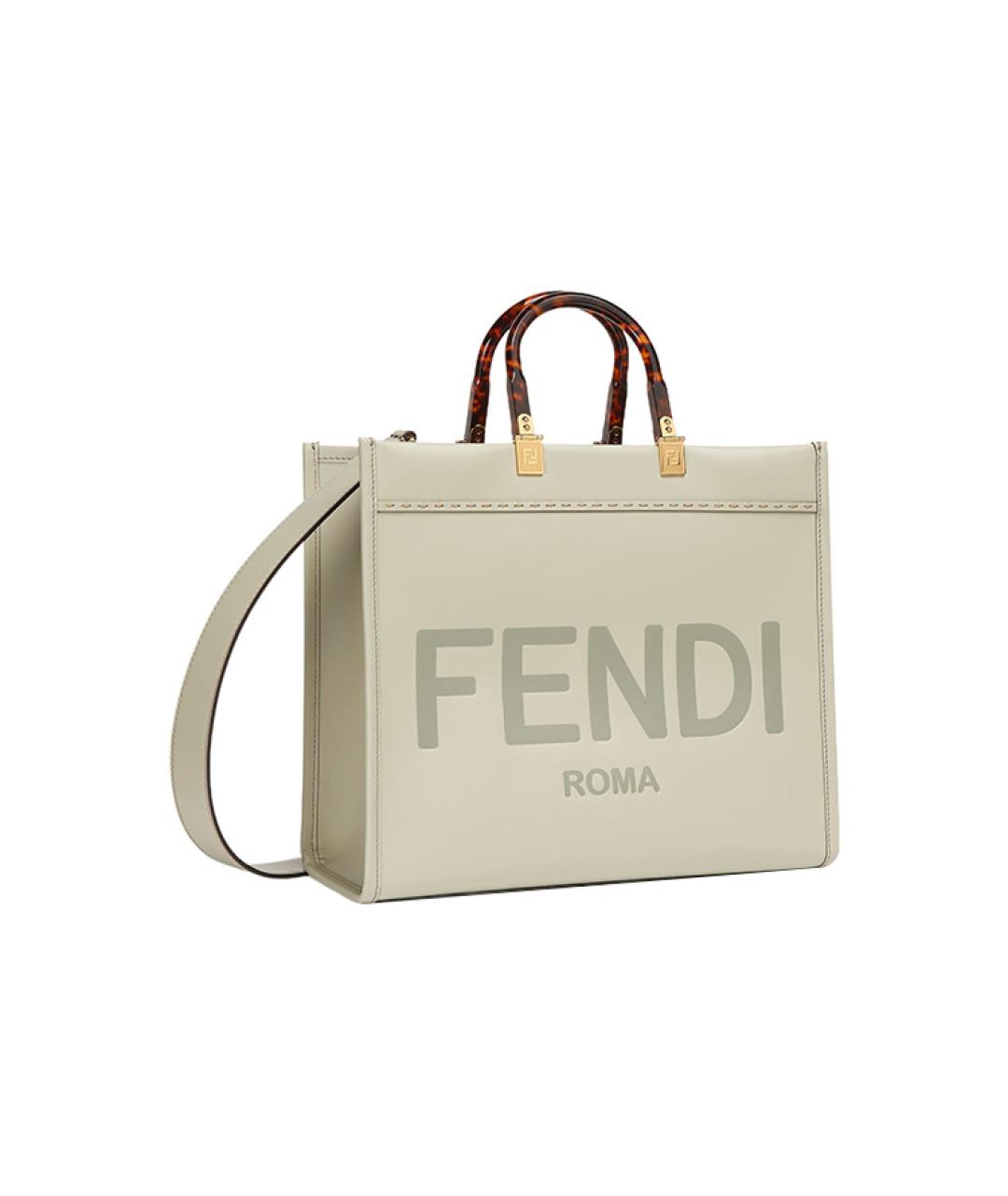 FENDI Салатовая кожаная сумка через плечо, фото 2