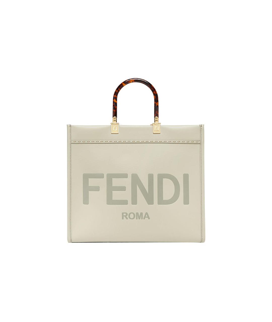 FENDI Салатовая кожаная сумка через плечо, фото 1