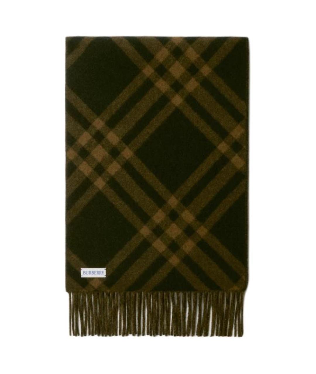 BURBERRY Коричневый кашемировый шарф, фото 2