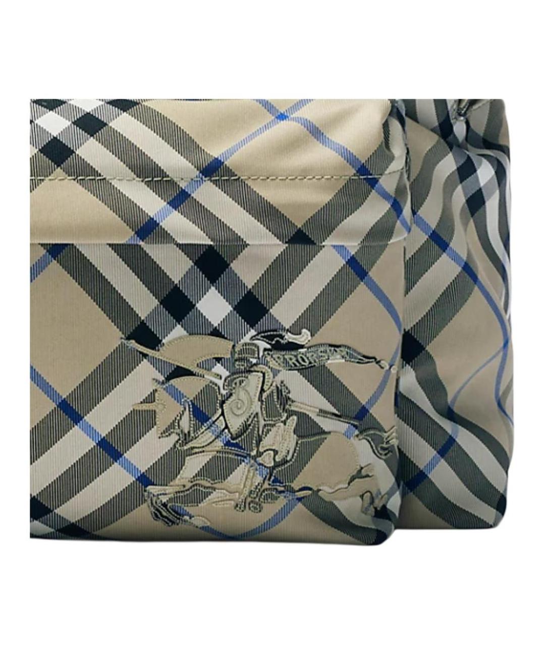 BURBERRY Зеленый тканевый рюкзак, фото 4