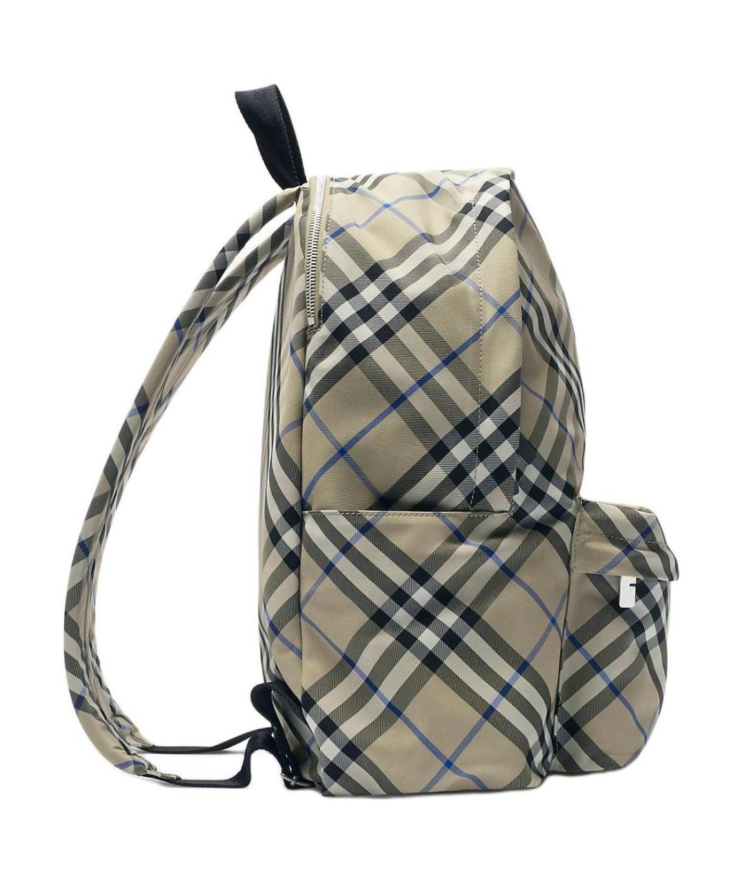 BURBERRY Зеленый тканевый рюкзак, фото 2