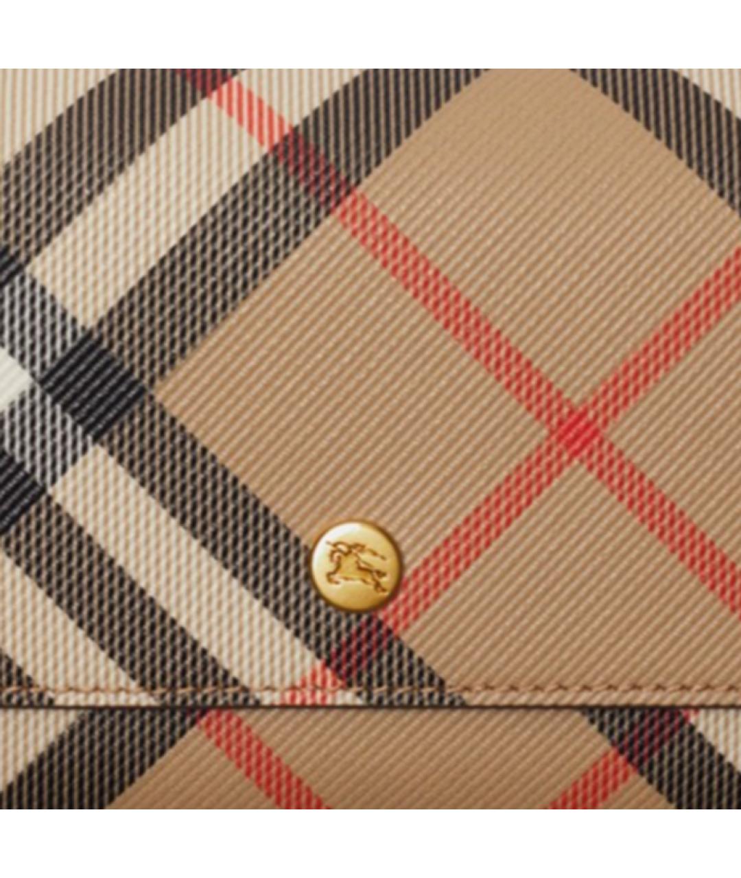 BURBERRY Бежевый кожаный кошелек, фото 4