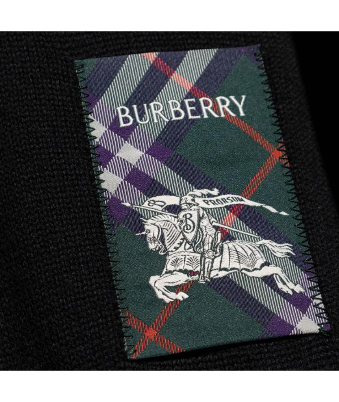 BURBERRY Черный кашемировый джемпер / свитер, фото 4