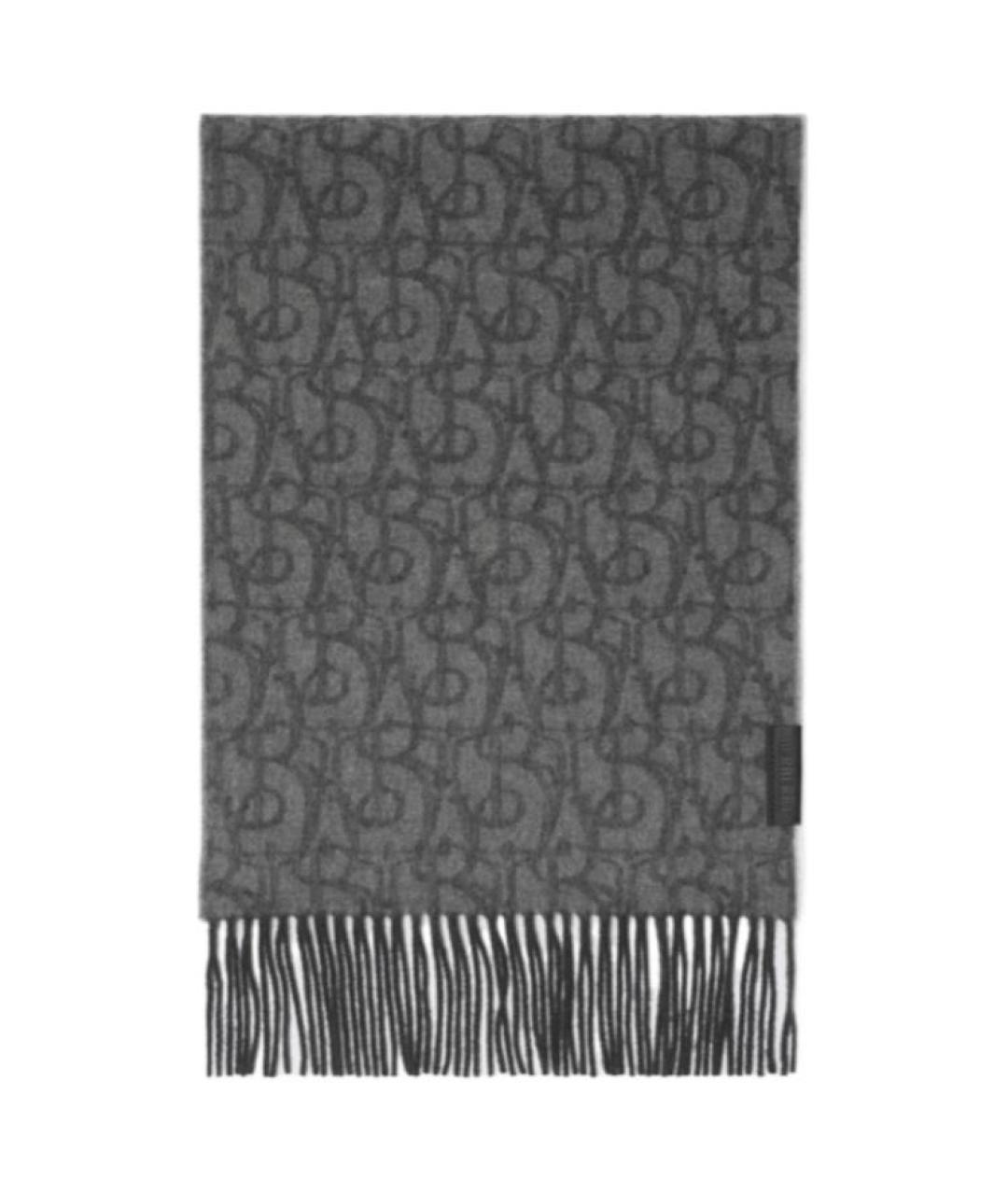 BURBERRY Серый кашемировый шарф, фото 2