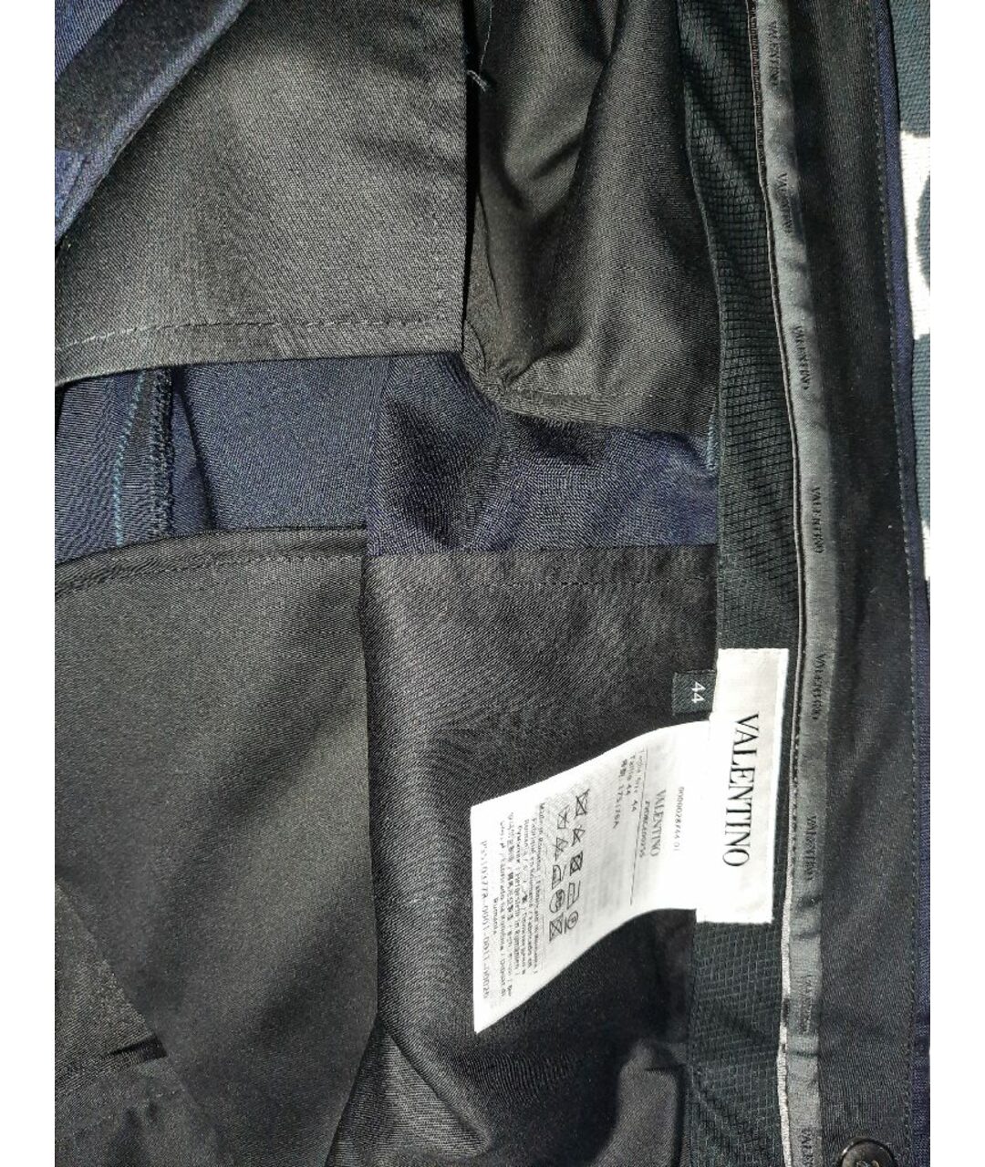 VALENTINO Темно-синие шерстяные классические брюки, фото 4