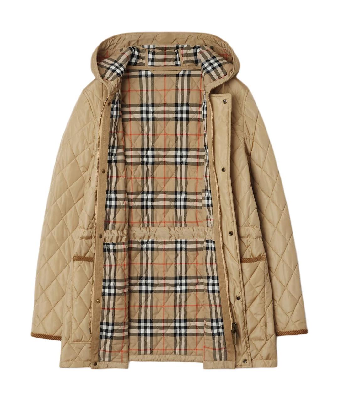 BURBERRY Бежевый пуховик, фото 2