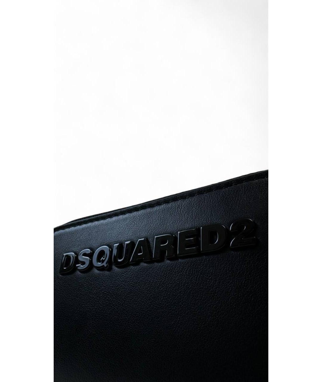 DSQUARED2 Черный кожаный кошелек, фото 4