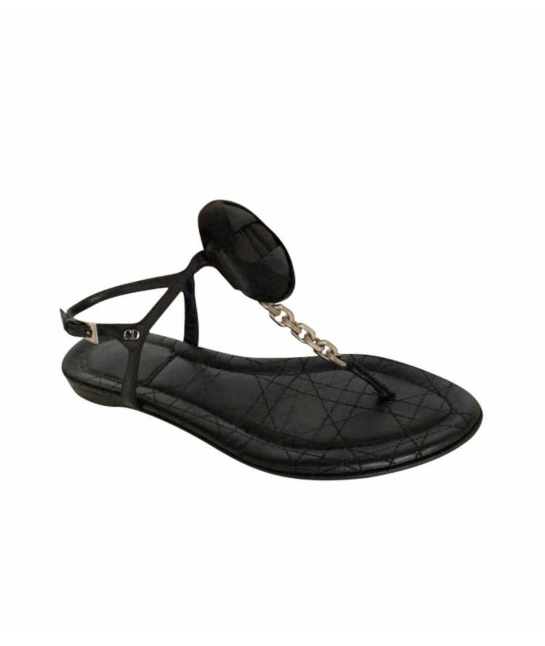 CHRISTIAN DIOR PRE-OWNED Черные кожаные сандалии, фото 1