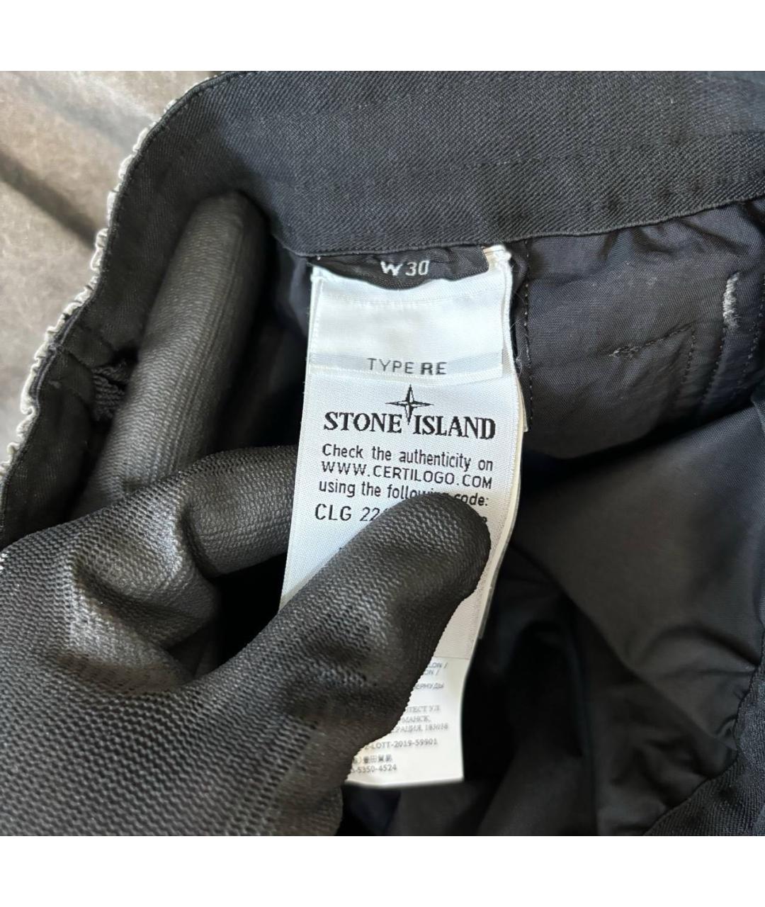 STONE ISLAND Серебряные шорты, фото 5