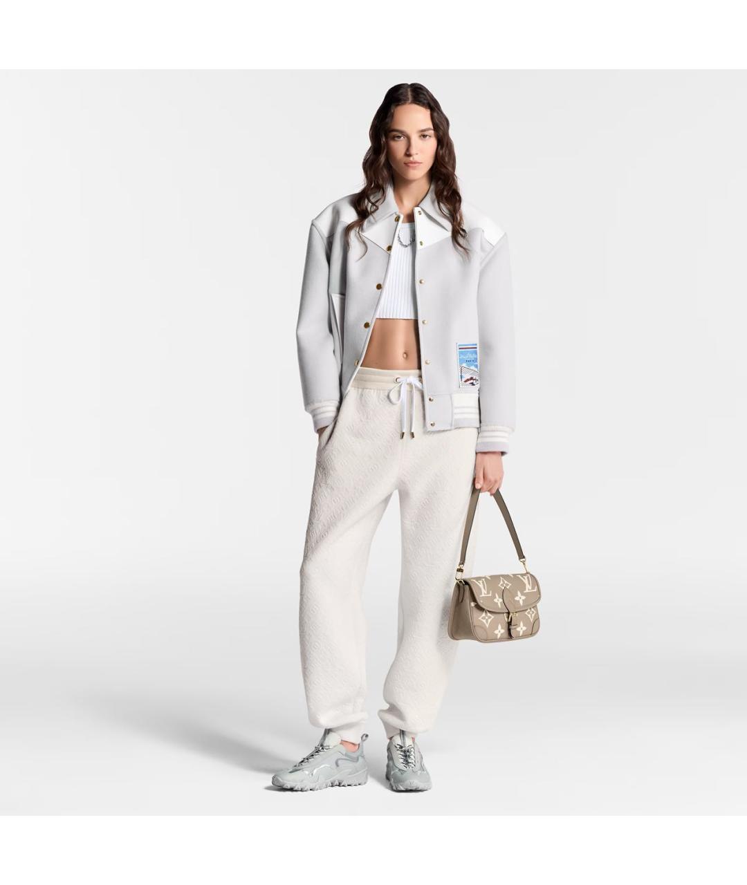 LOUIS VUITTON Бежевая кожаная сумка через плечо, фото 6