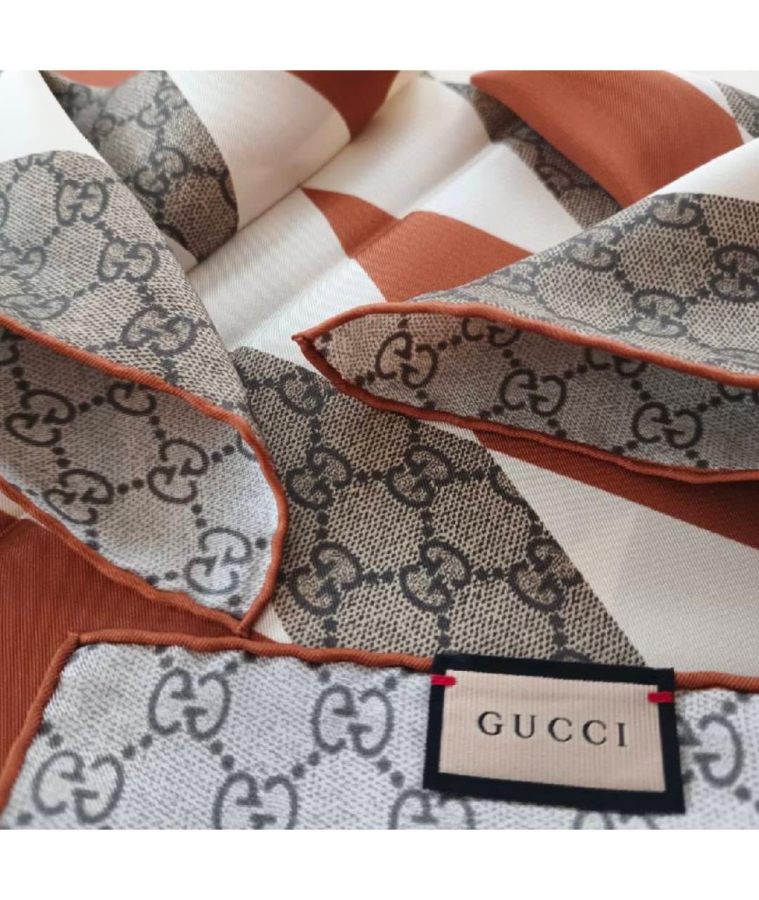 GUCCI Шелковый платок, фото 9