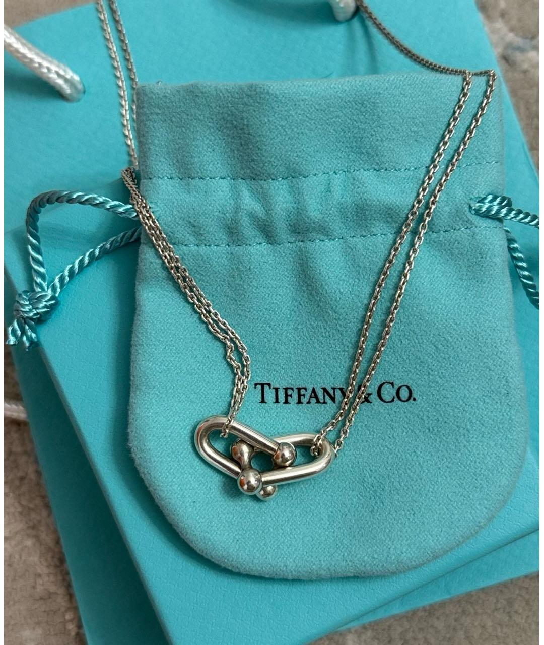 TIFFANY&CO Белая серебряная подвеска, фото 2