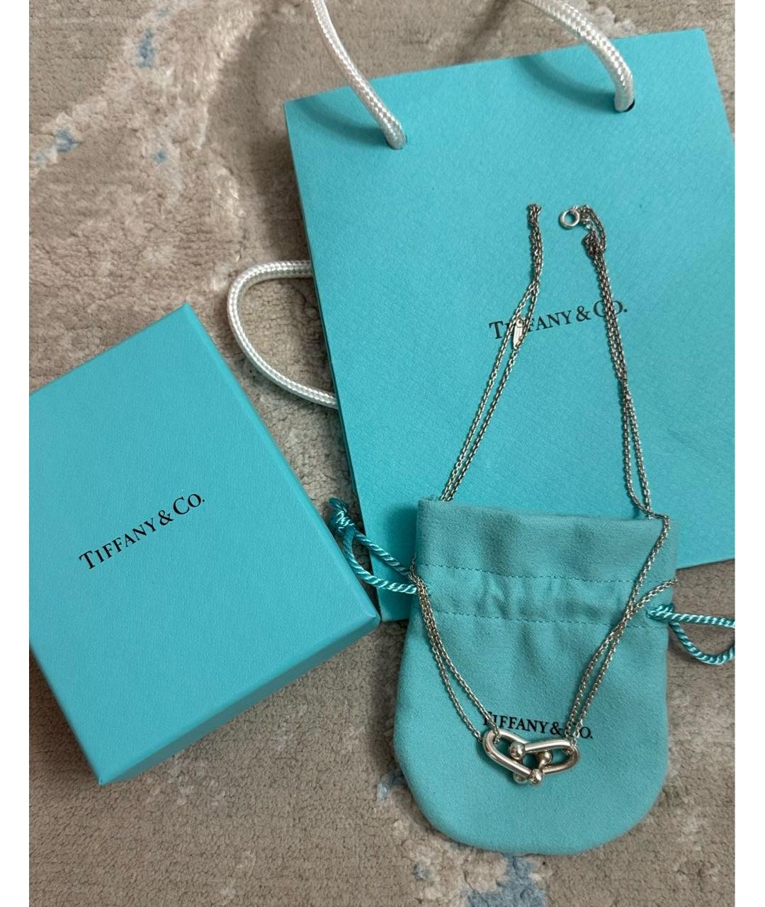 TIFFANY&CO Белая серебряная подвеска, фото 4