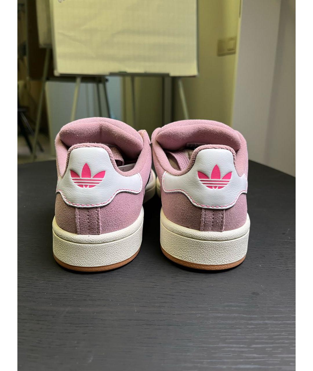 ADIDAS Розовые замшевые кроссовки, фото 4