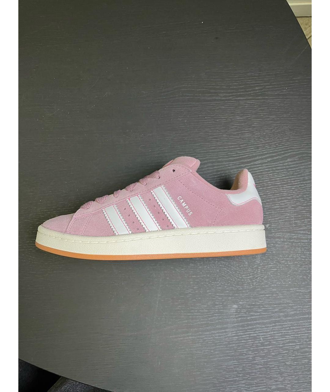 ADIDAS Розовые замшевые кроссовки, фото 5
