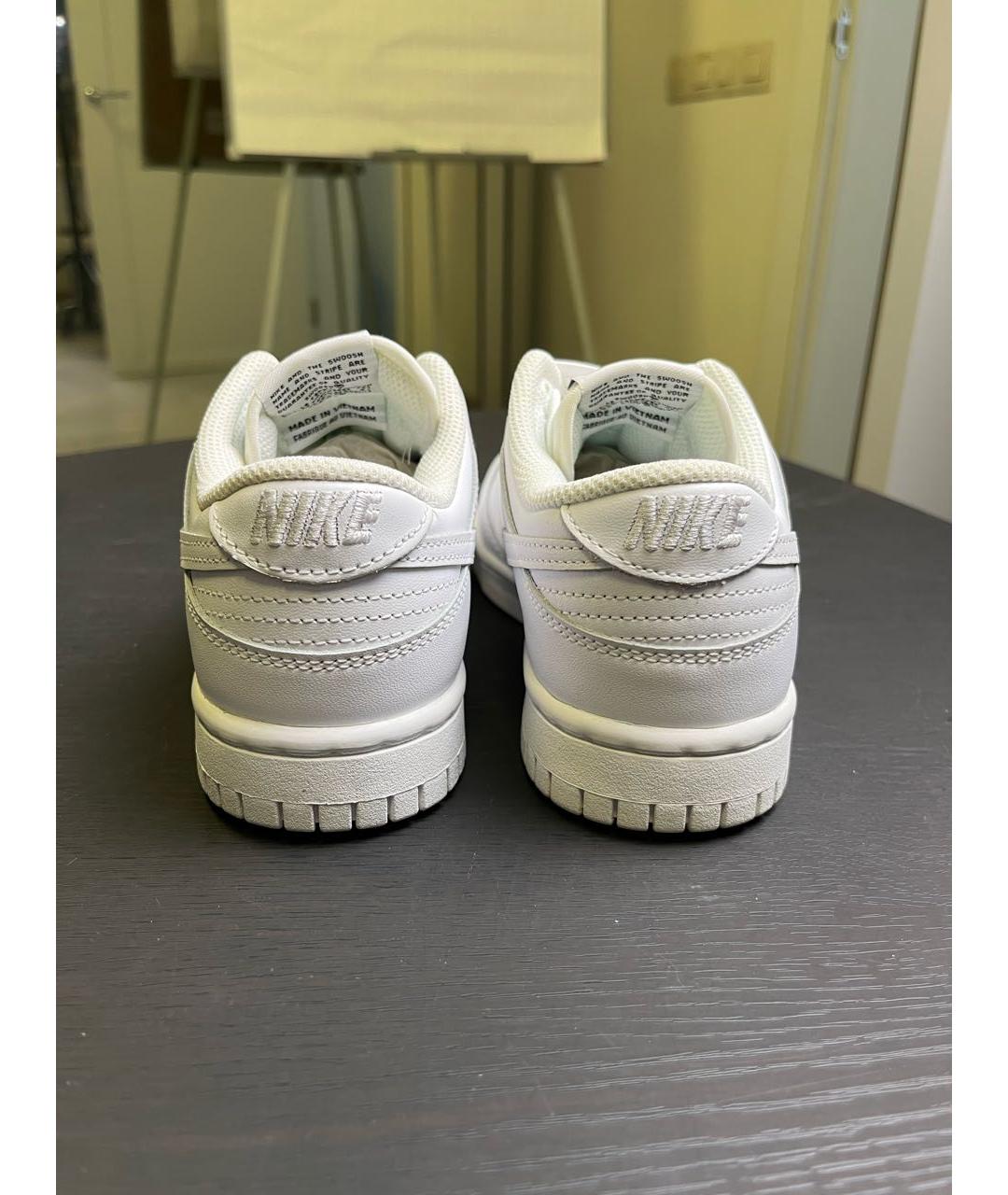 NIKE Белые кожаные кроссовки, фото 4
