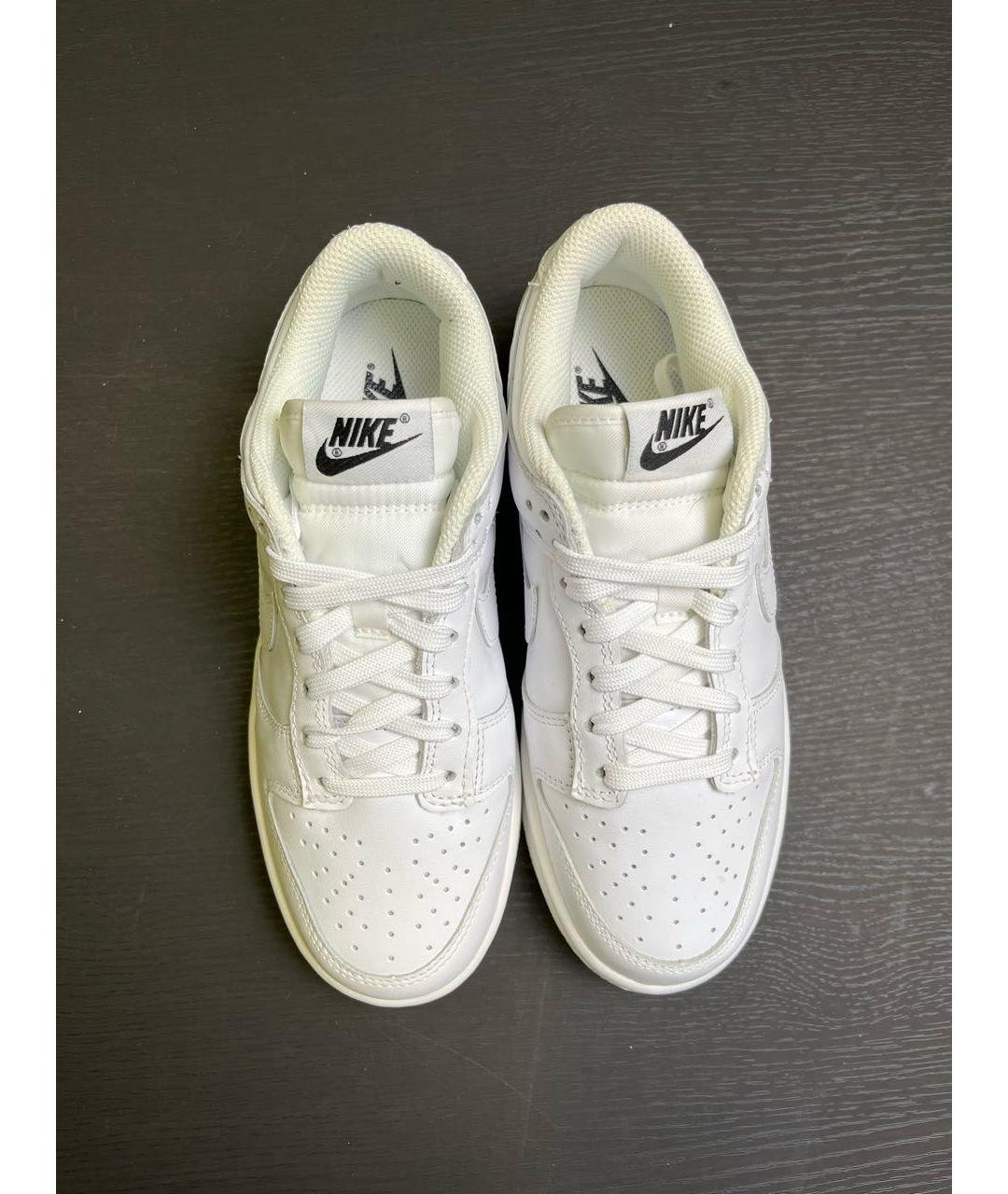NIKE Белые кожаные кроссовки, фото 3
