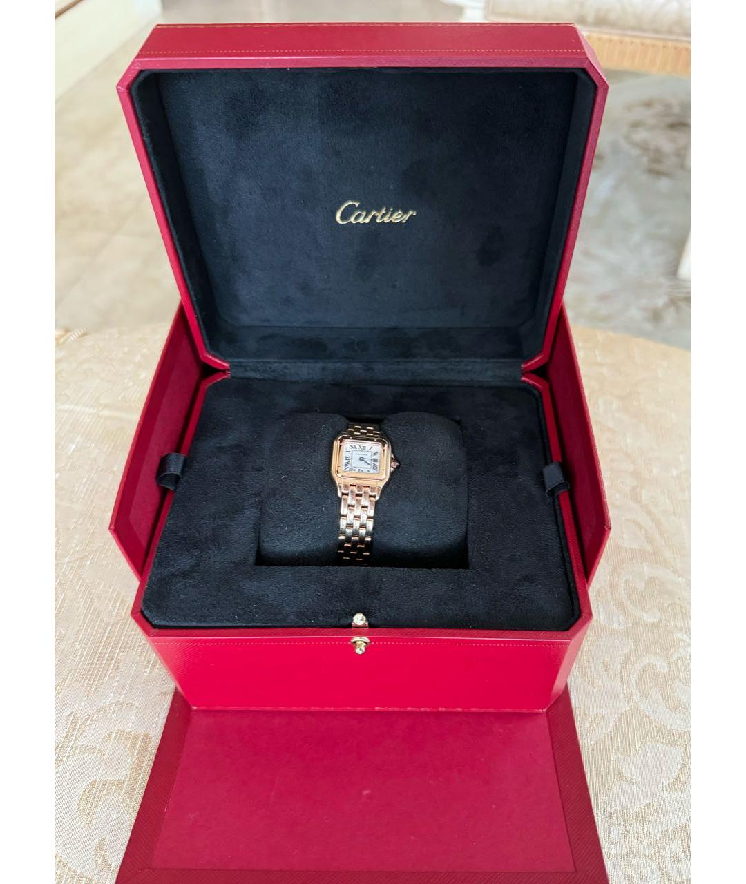 CARTIER Желтые часы из розового золота, фото 2