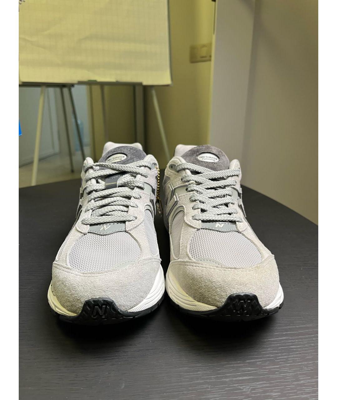 NEW BALANCE Серые замшевые низкие кроссовки / кеды, фото 2