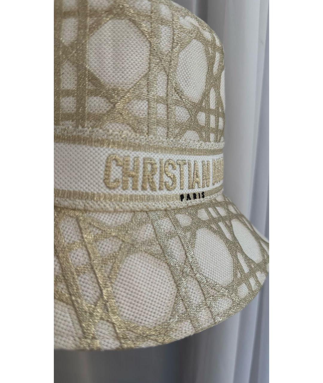CHRISTIAN DIOR Бежевая хлопковая панама, фото 6