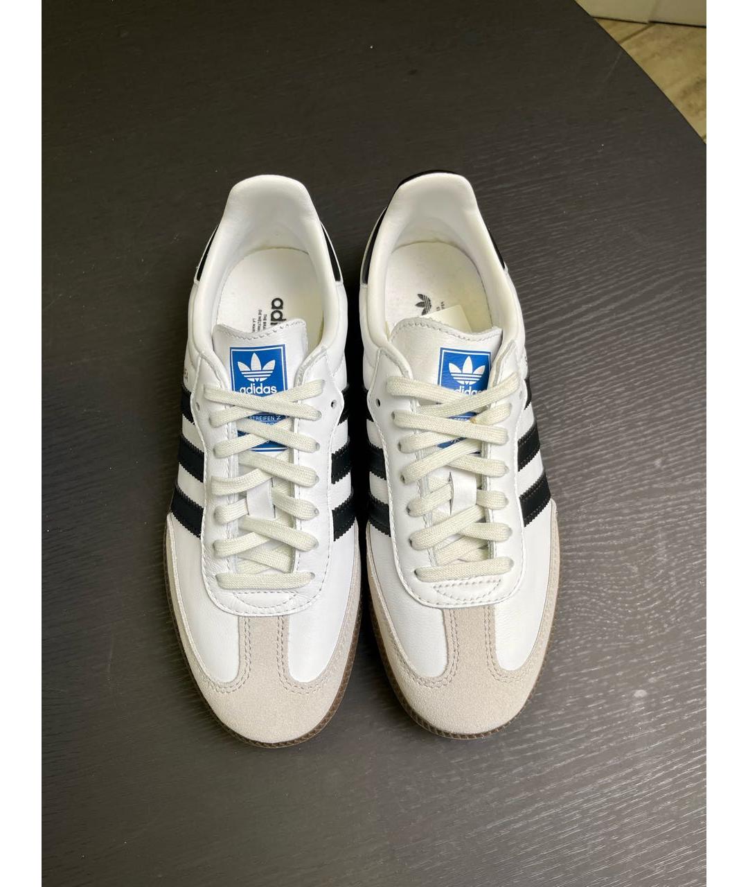 ADIDAS Белые кожаные кеды, фото 3