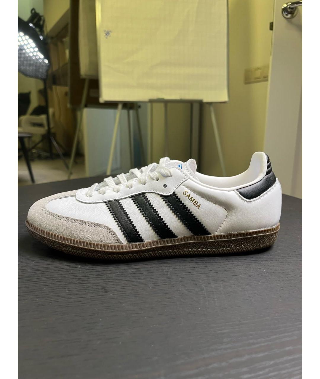 ADIDAS Белые кожаные кеды, фото 5