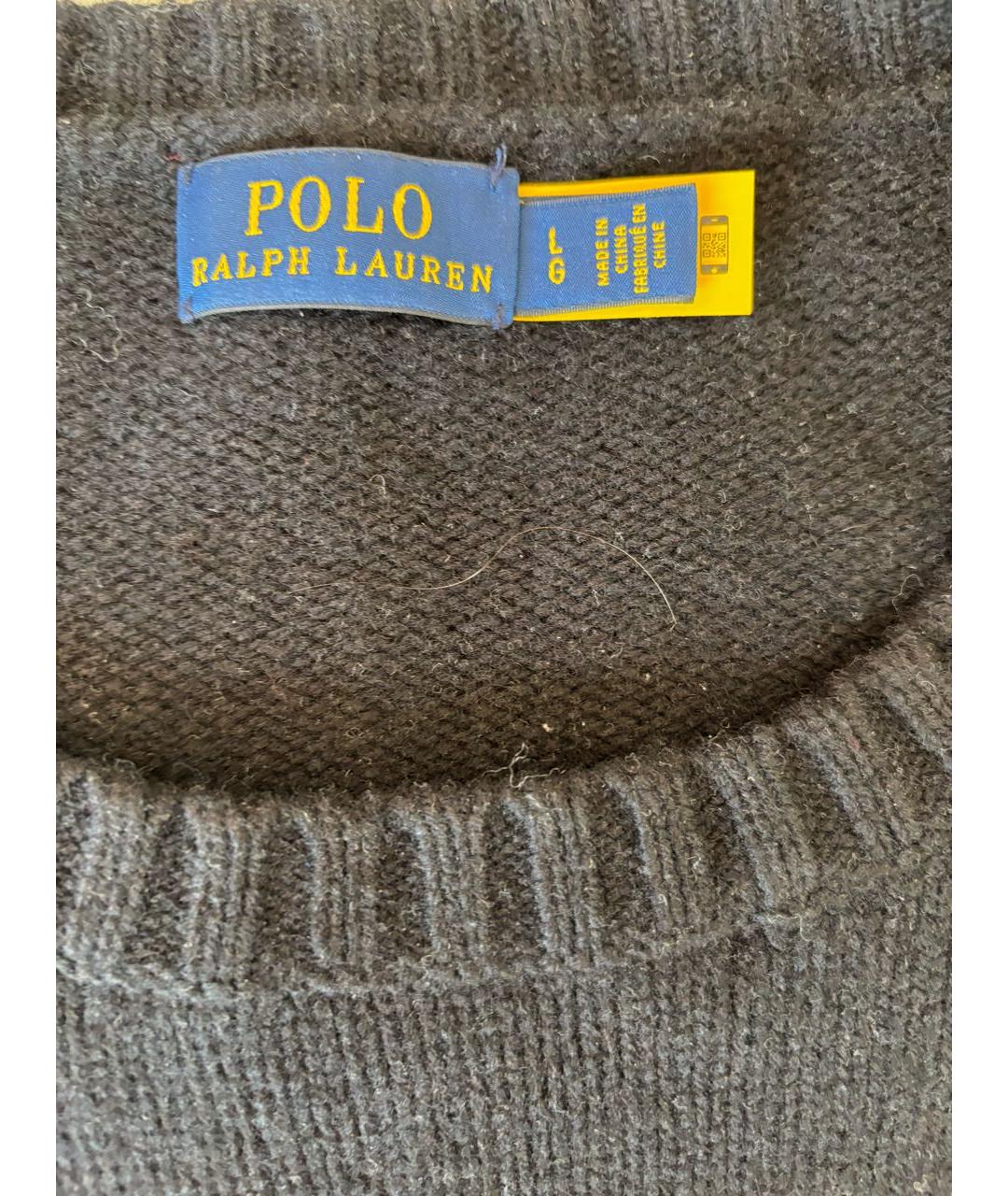 POLO RALPH LAUREN Черный кашемировый джемпер / свитер, фото 2