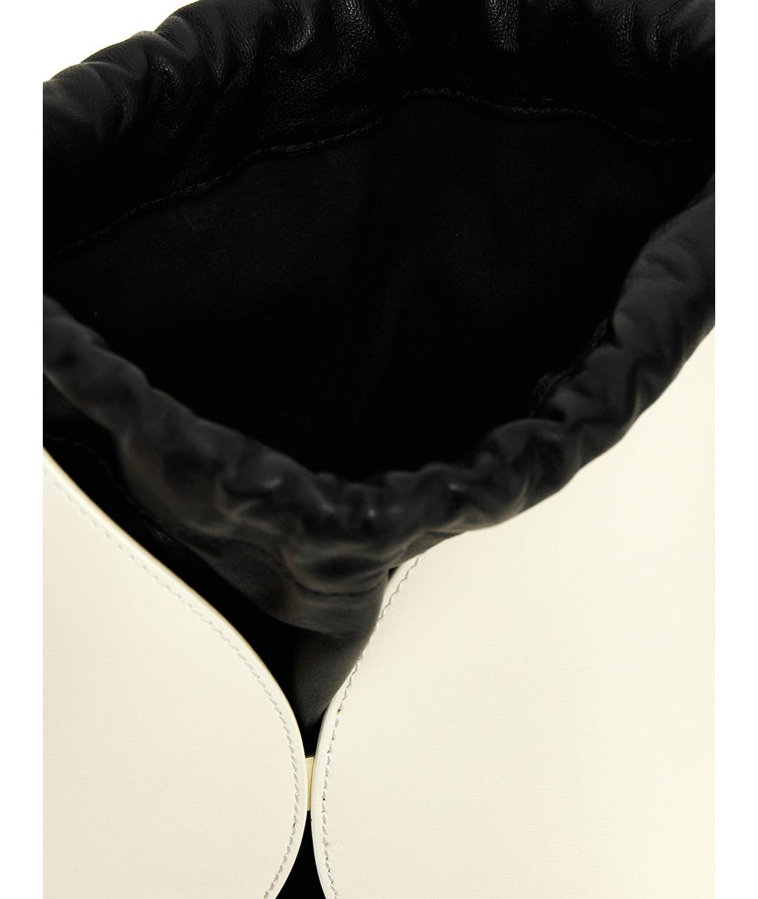 JIL SANDER Белая кожаная сумка через плечо, фото 4