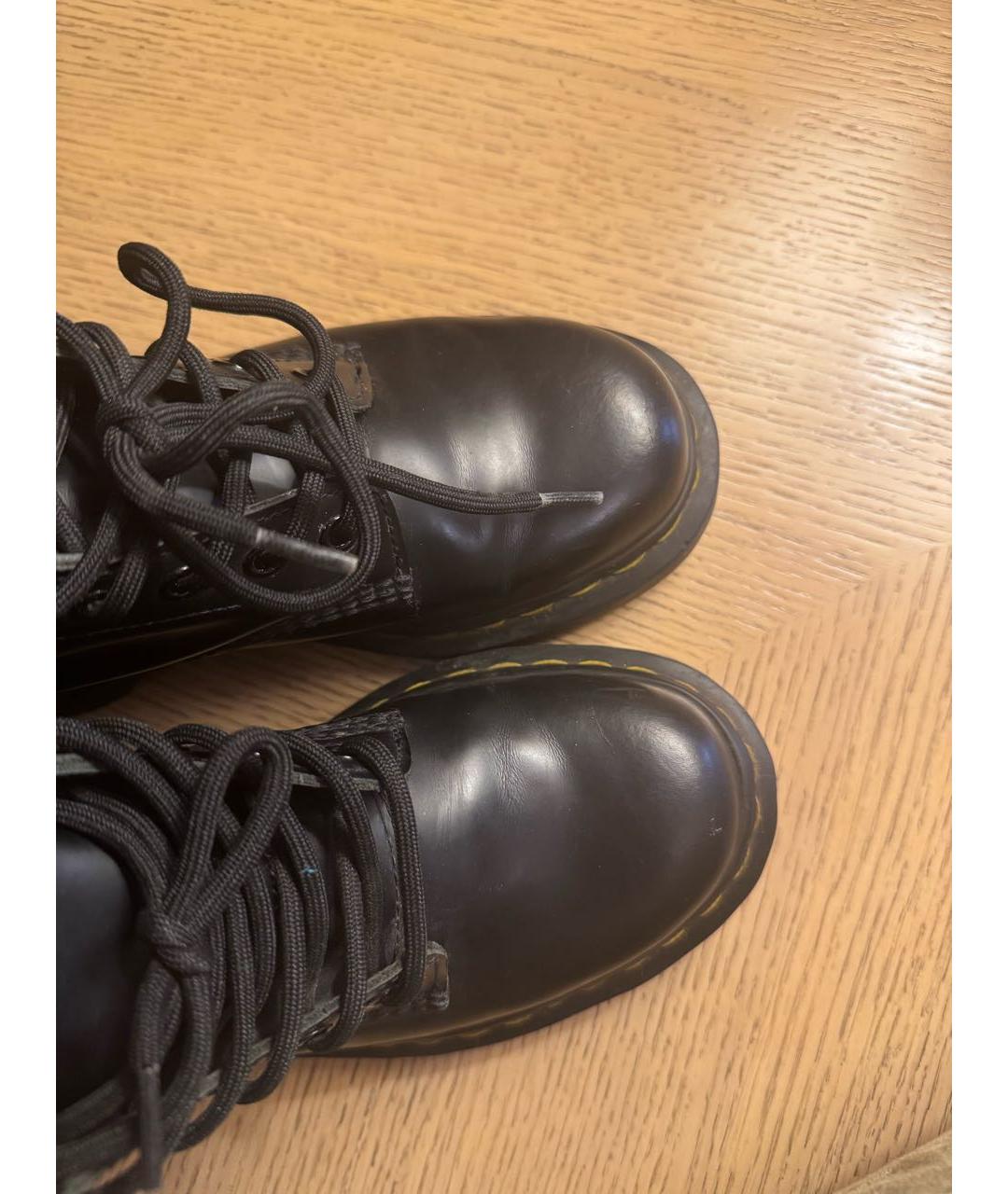 DR. MARTENS Черные кожаные ботинки, фото 3