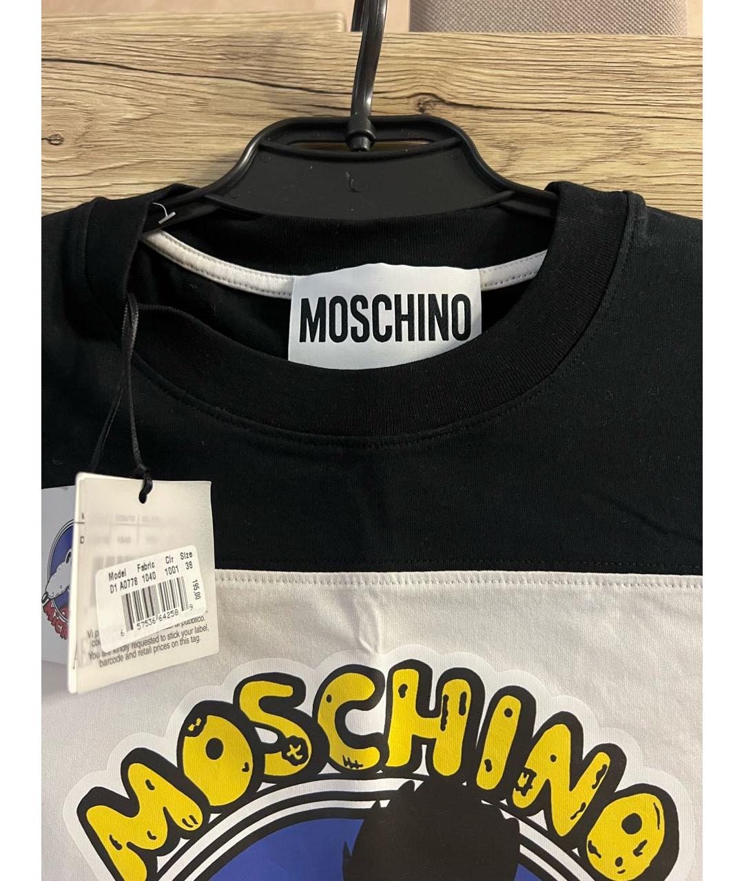 MOSCHINO Белая хлопковая футболка, фото 4