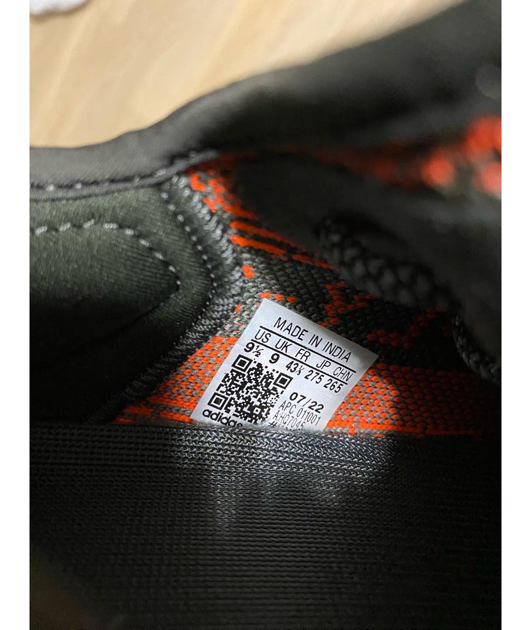 ADIDAS YEEZY Черные текстильные низкие кроссовки / кеды, фото 6