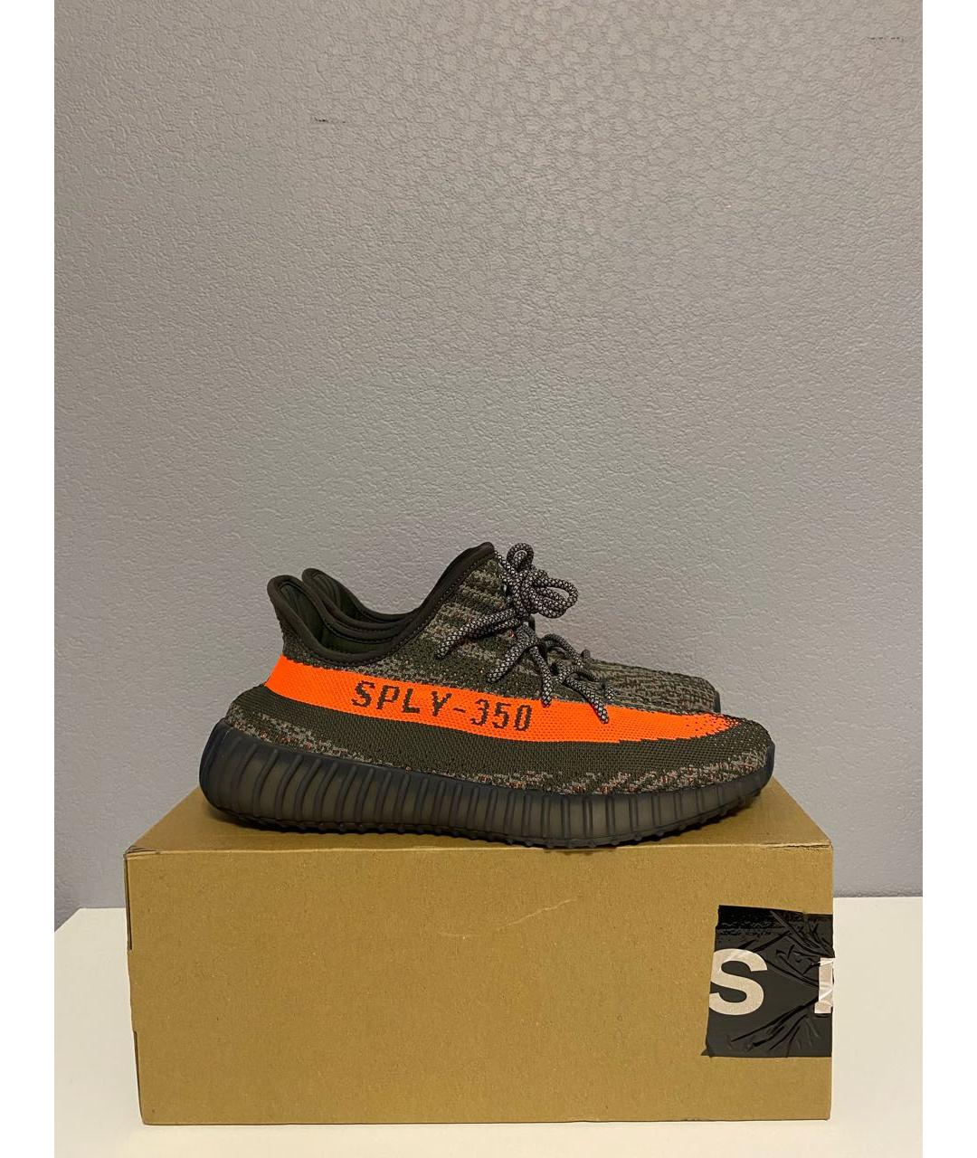 ADIDAS YEEZY Черные текстильные низкие кроссовки / кеды, фото 8