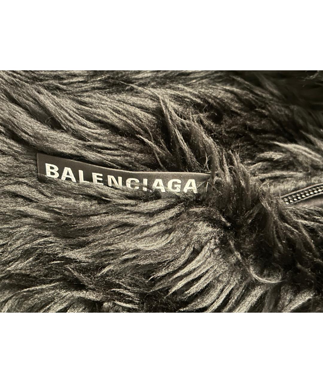 BALENCIAGA Черная меховая дубленка/шуба, фото 4