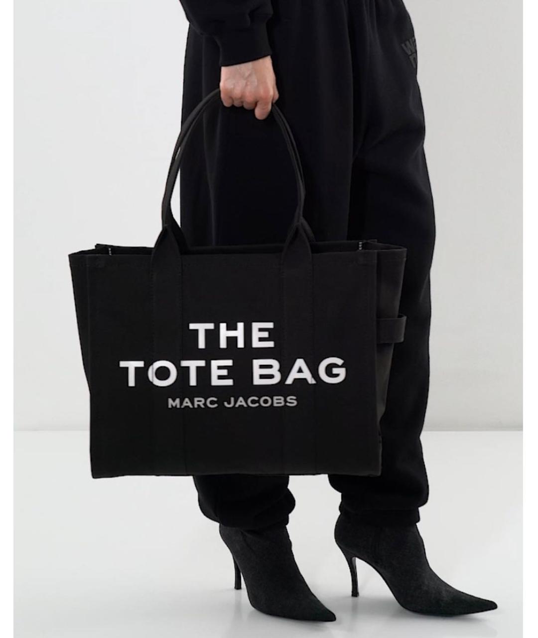 MARC JACOBS Черная тканевая сумка тоут, фото 5