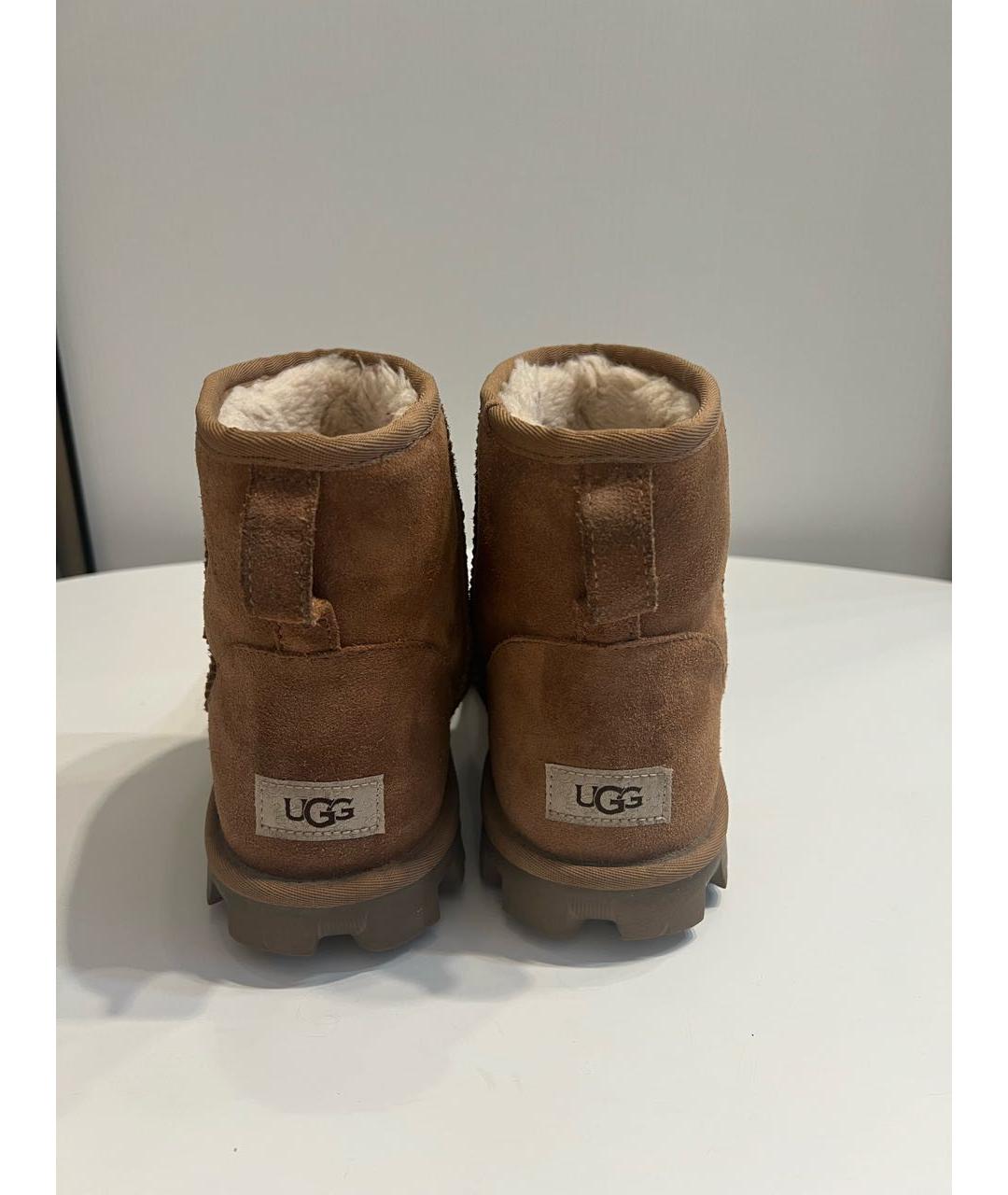 UGG AUSTRALIA Бежевые замшевые высокие ботинки, фото 3