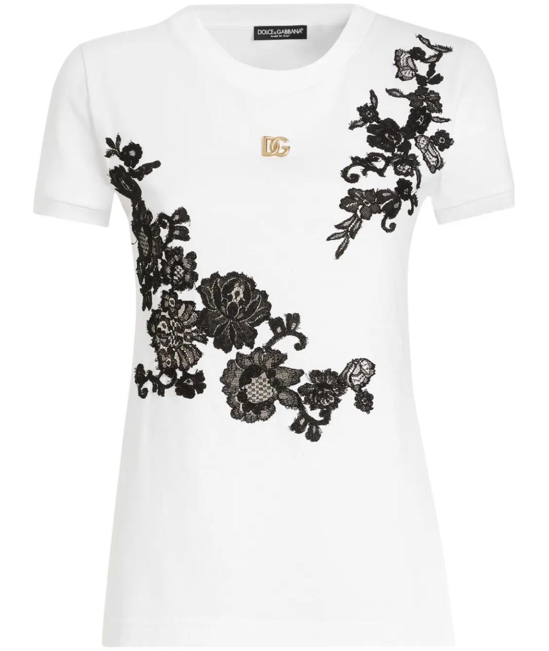 DOLCE&GABBANA Белая хлопковая футболка, фото 1
