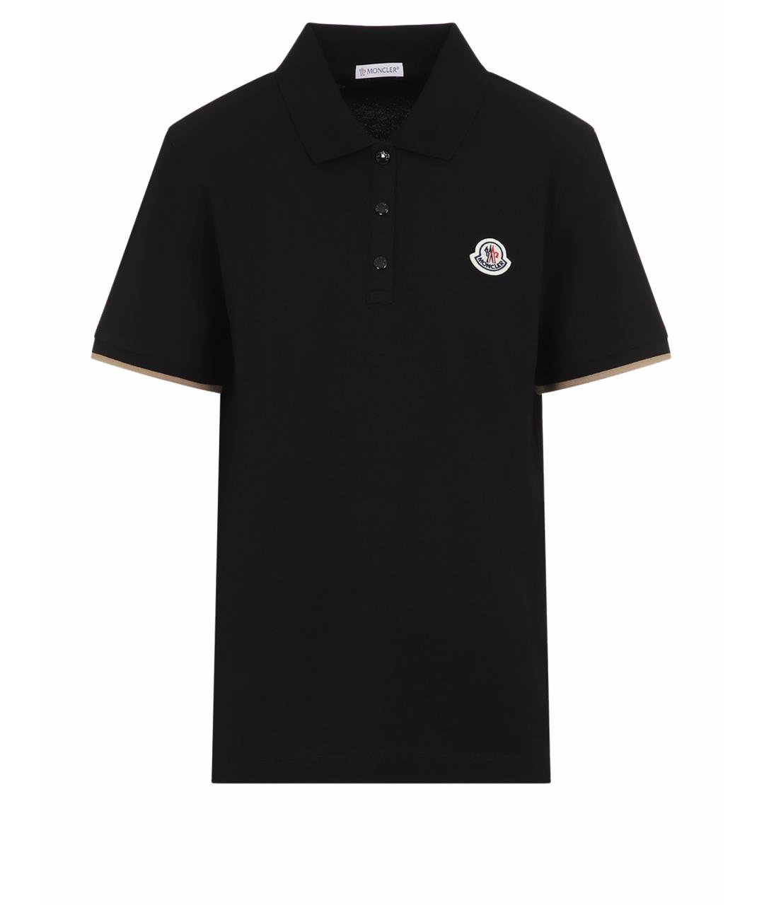MONCLER Черная хлопковая футболка, фото 1