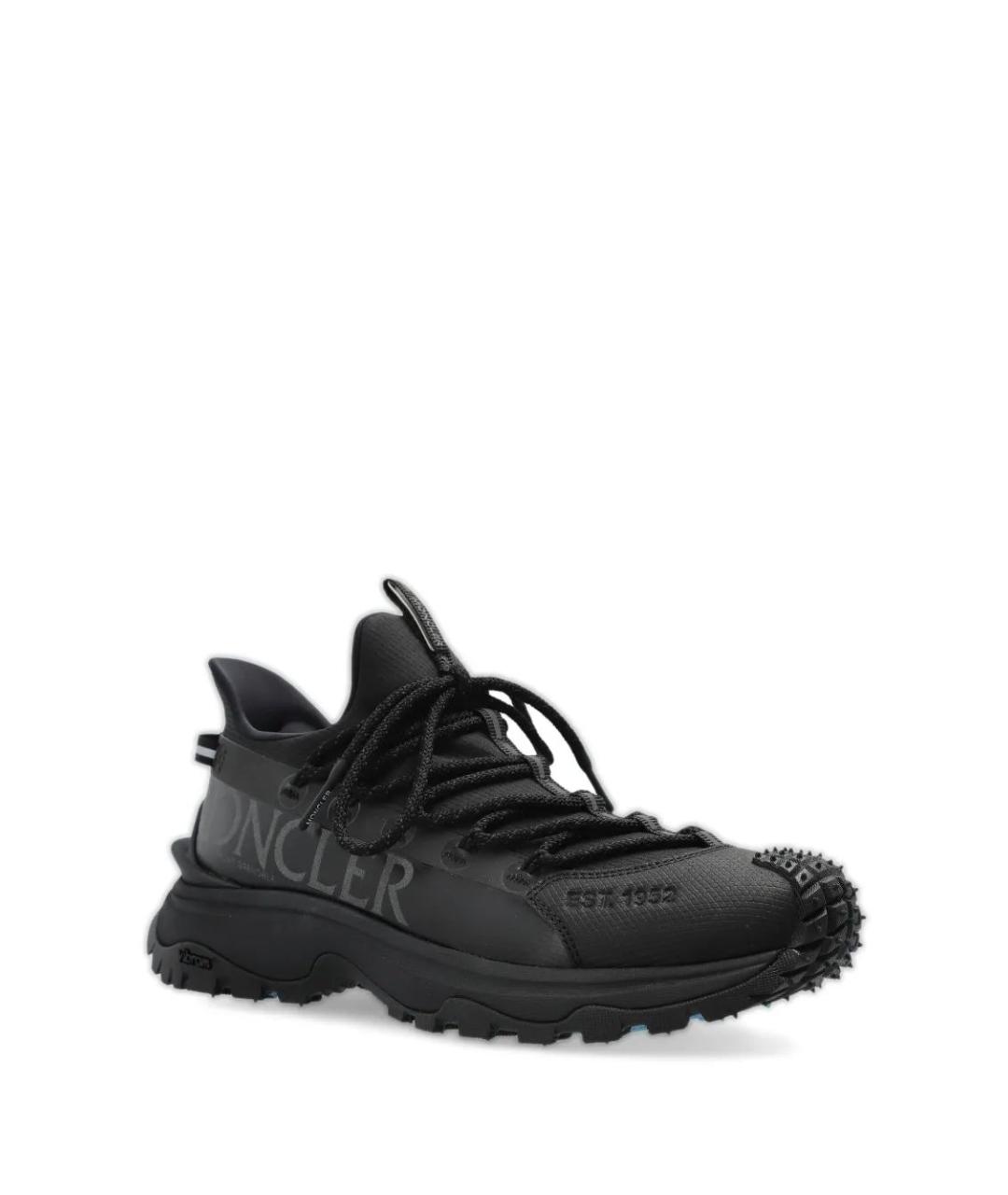 MONCLER Черные синтетические кроссовки, фото 2