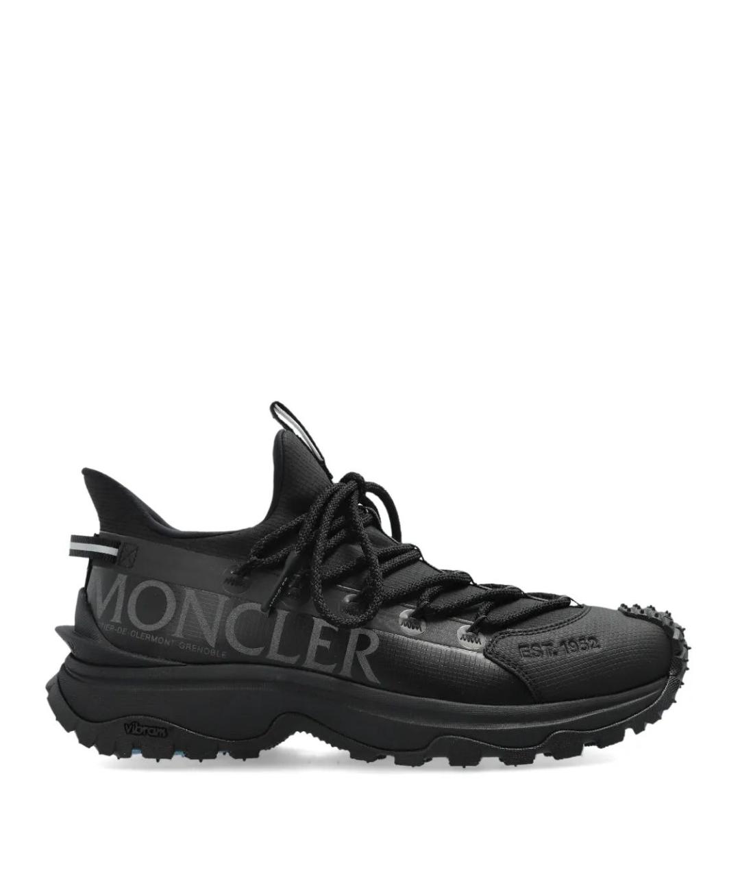 MONCLER Черные синтетические кроссовки, фото 1