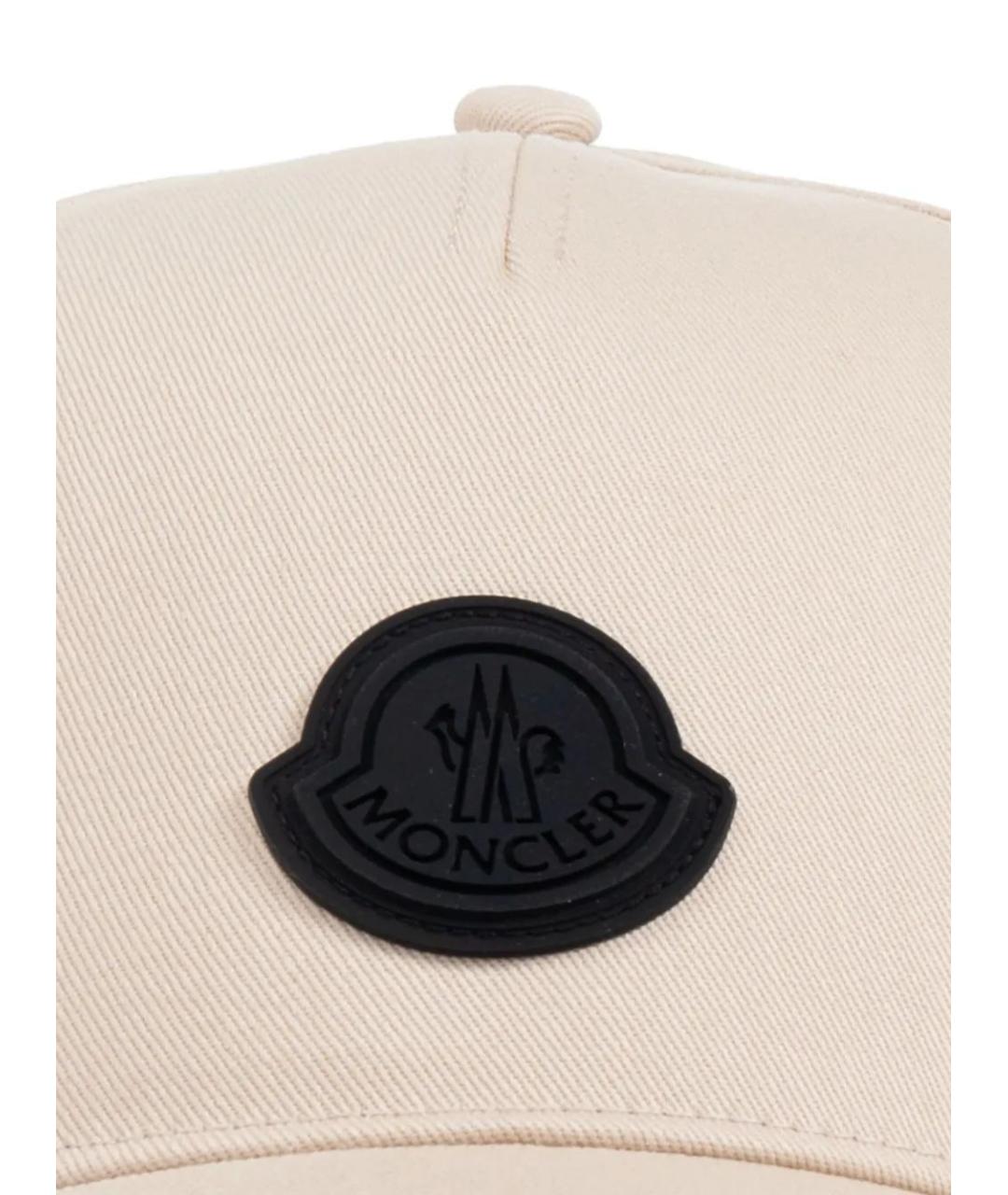 MONCLER Бежевая хлопковая кепка, фото 3