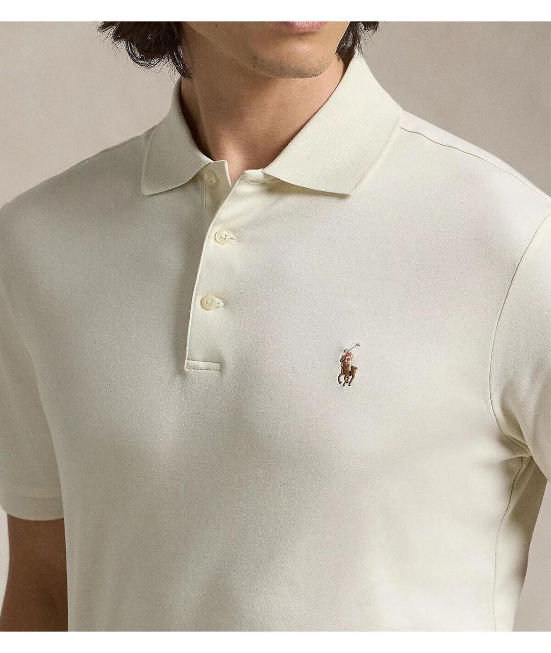 POLO RALPH LAUREN Хлопковое поло с коротким рукавом, фото 3