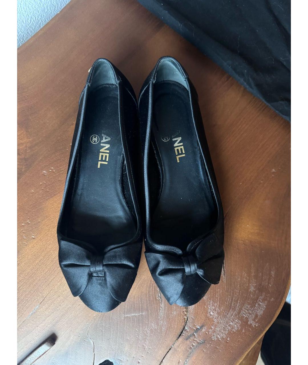 CHANEL Черные балетки, фото 3