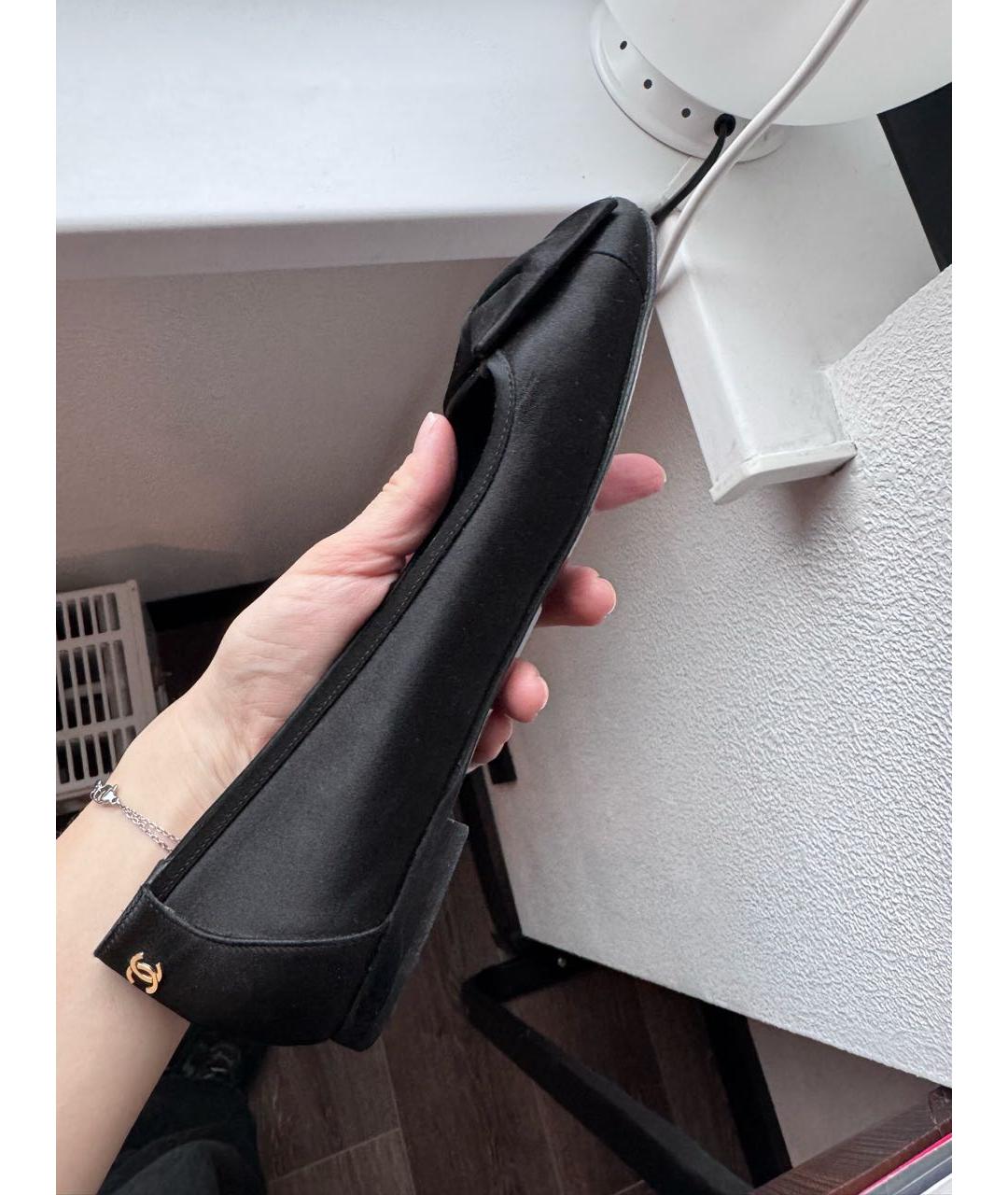 CHANEL Черные балетки, фото 4