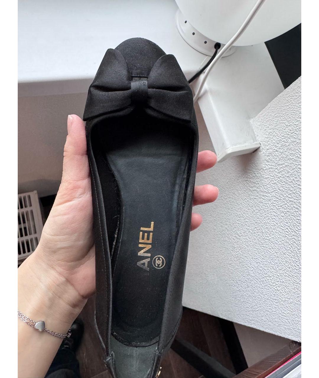 CHANEL Черные балетки, фото 5
