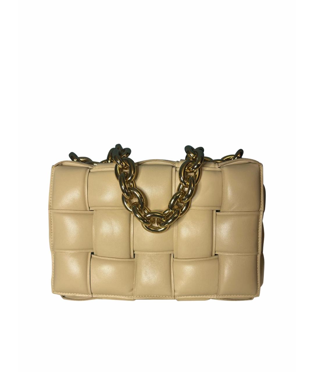 BOTTEGA VENETA Бежевая кожаная сумка через плечо, фото 1