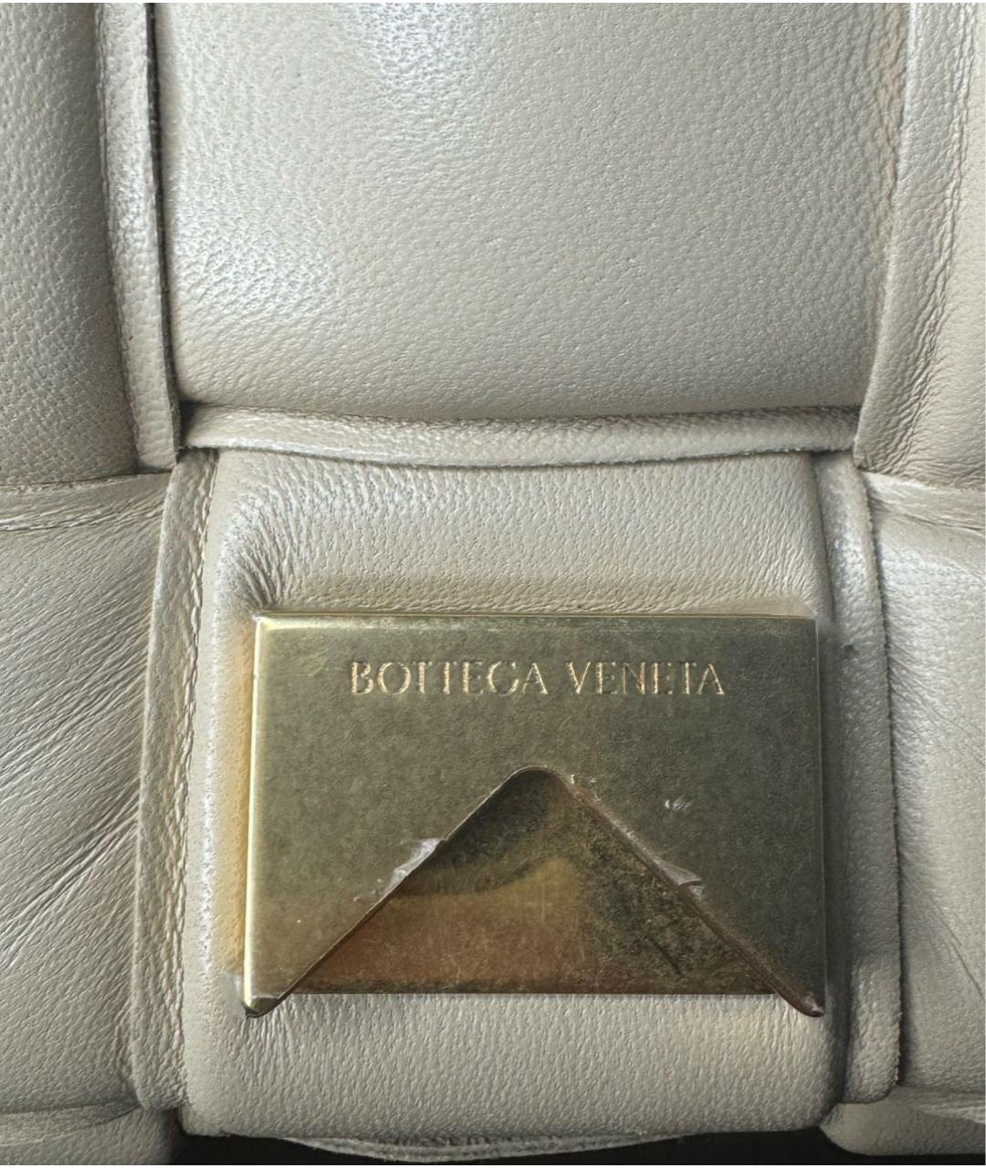 BOTTEGA VENETA Бежевая кожаная сумка через плечо, фото 4