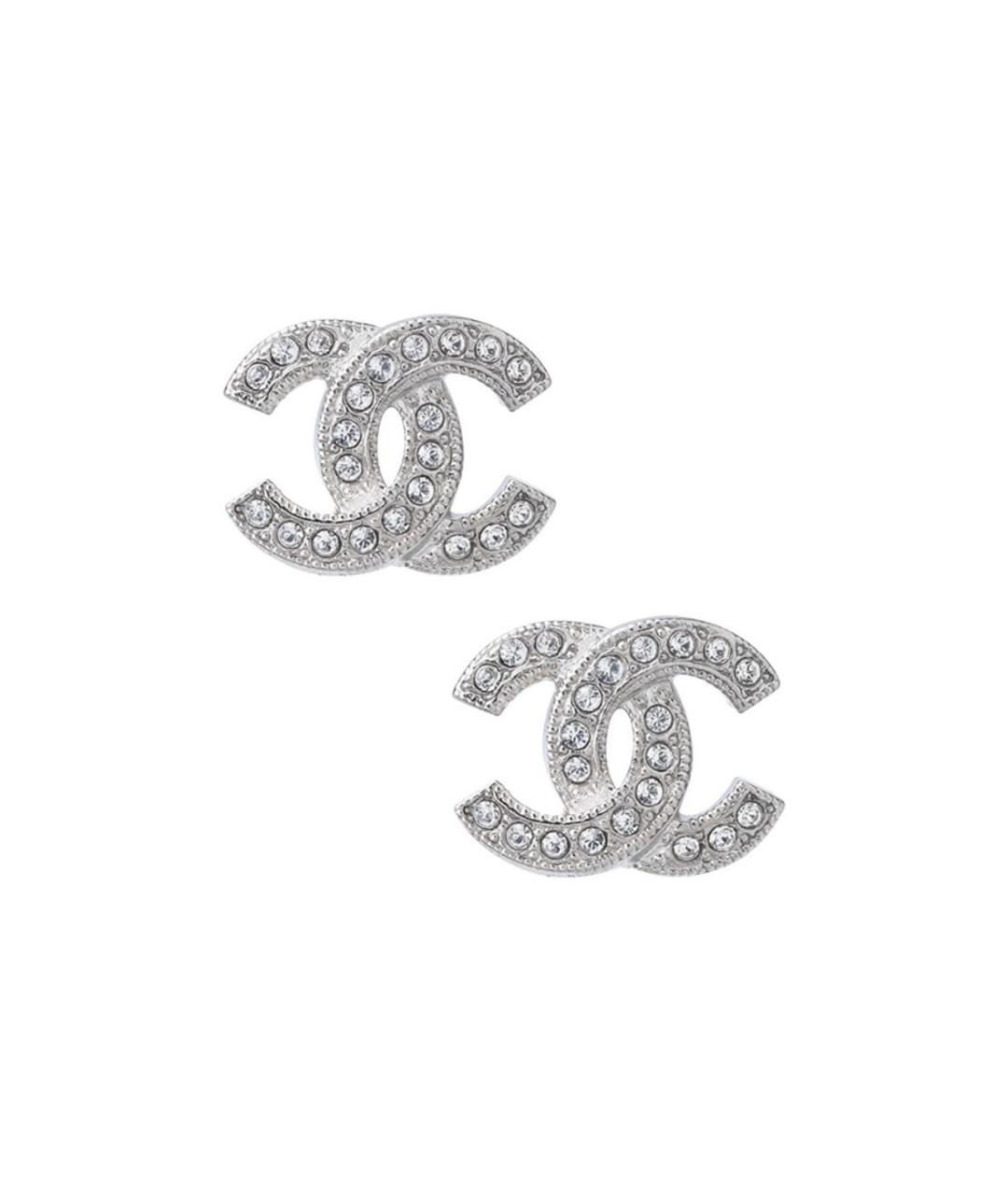 CHANEL Серебряные металлические серьги, фото 1