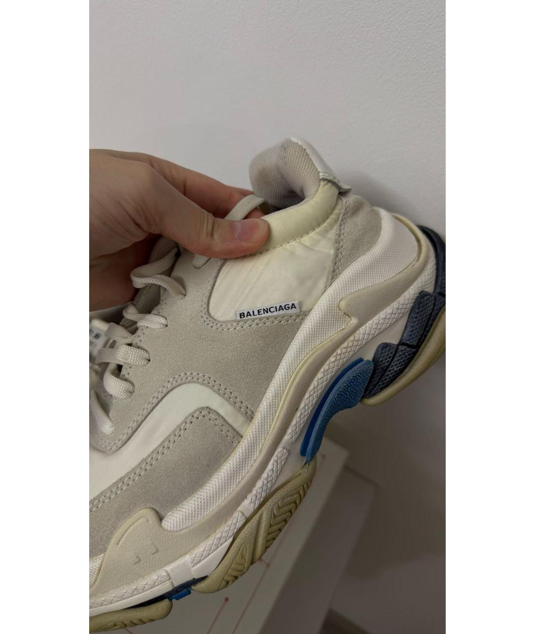 BALENCIAGA Бежевые текстильные кроссовки, фото 4